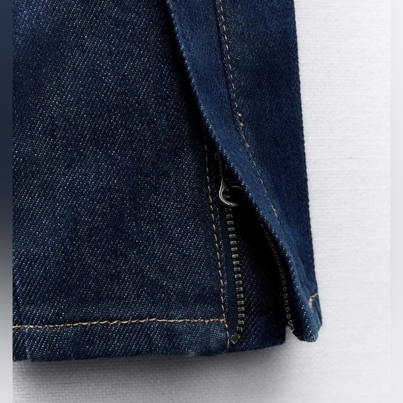 NWT. Zara TRF Dark Indigo Denim Jacket. Size M. - Picture 8 of 12